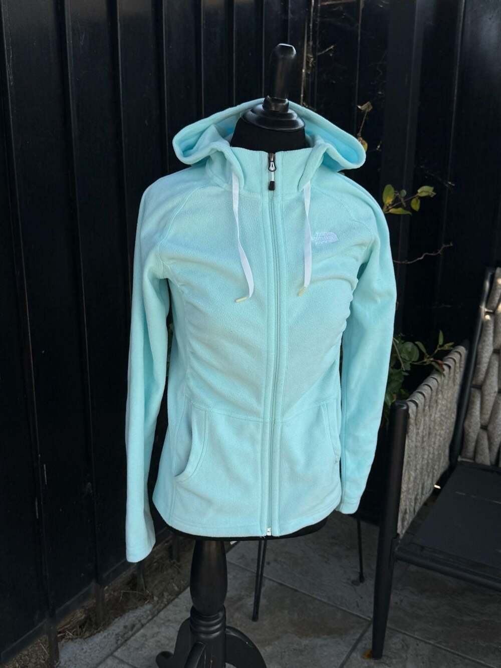 The North Face Eco Ridge Reardon Full Zip Hoodie XS Icy Blue Fleece